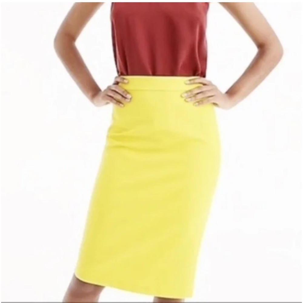 J. Crew Yellow Pencil Skirt